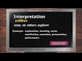 interpretation meaning in hindi correct pronunciation interpretation how to say interpretation