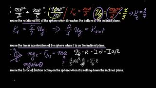 Rolling motion Lab: translational, rotational KE, acceleration of CM and Ffrs