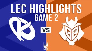 KC vs G2 Game 2 Highlights | LEC 2025 Winter Playoffs Round 3 | Karmine Corp vs G2 Esports G2