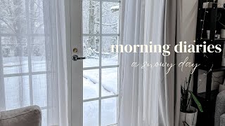 Slow Morning Diaries | Snowy Winter Day | What I Do Before Going To Work | Slow Living, Silent Vlog