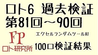 FPロト研究所 ロト6 過去検証シリーズ NO.0126