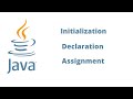 Initialization, Declaration and Assignment in JAVA(for beginners)