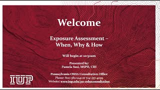 Recording Exposure Assessment Webinar Apr 13 2022