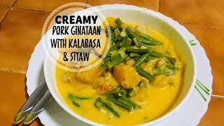 CREAMY GINATAANG KALABASA AT SITAW 💯‼️♨️ || Berto's Home