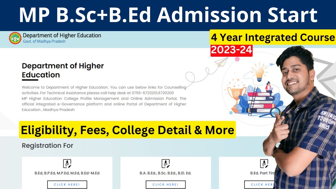 MP B.Sc+B.Ed (Four Year Integrated Course) Admission 2023-24 Starts ...