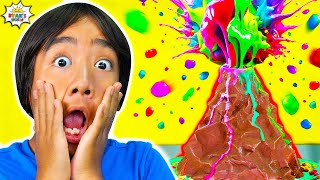 Ryan Learns DIY Volcano Experiment for Kids!