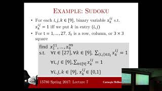 Lecture 7 Integer Programming II
