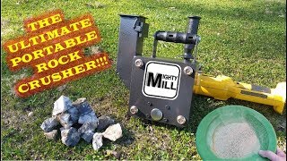 Mighty Mill portable mini rock crusher. Sample GOLD ore FAST!!!