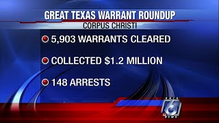 Great Texas Warrant Roundup results in 148 arrests in Corpus Christi
