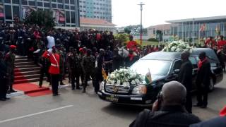 Arrival Of President Mills body at State House