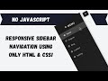 Responsive Sidebar Menu using HTML & CSS 🔥 | Modern Website Navigation Bar