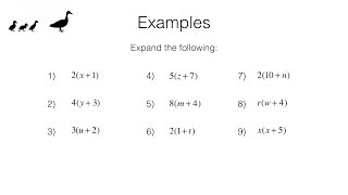 BossMaths A4b – Multiplying a single term over a bracket (easy)