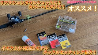 【バス釣り】リアクションダウンショットに！カバーヘビダンに！イモケムシ40SAFモデルを使った詳しいタックルセッティングを紹介します！