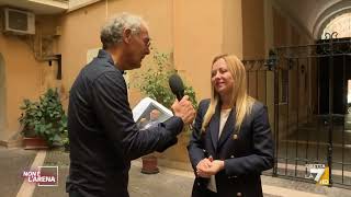 Non perdete l'intervista a Giorgia Meloni di Massimo Giletti a “Non è l’Arena”. Collegatevi!