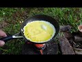 sp00l bushcraft episode 61 chicago stlye pepper and egg sandwich campfire comfort food