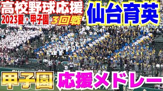 【高校野球応援】仙台育英 応援メドレー　【3回戦　 仙台育英 vs 履正社】2023.8.17 ブラバン応援　甲子園応援