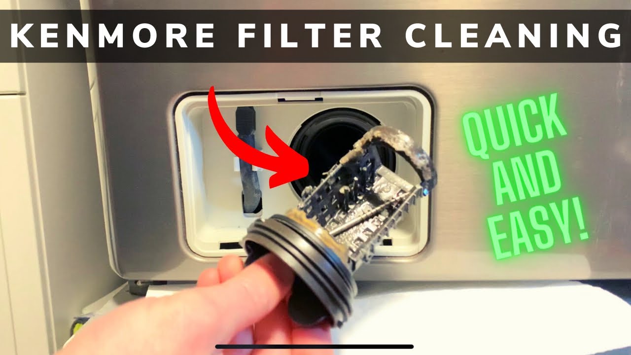 How To Clean Washing Machine Filter Kenmore - YouTube