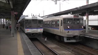 【三原駅】115系広島更新色(ｾｷR-05編成)＆115系岡山更新色(ｵｶK-05編成)　【HD】2014.11.16