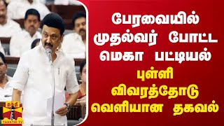 பேரவையில் முதல்வர் போட்ட மெகா பட்டியல்... புள்ளி விவரத்தோடு வெளியான தகவல்