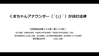 【民事訴訟法第１９０条～第１９９条】（第一審の訴訟手続＞証拠＞証人尋問）アナウンサーのわかりやすい条文朗読