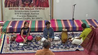 SSBTNJ Sangeetha Seva live - Violin Duo Sevaa by Students of Sri. Balaskandan, NY