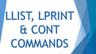 LLIST COMMAND, LPRINT COMMAND, CONT COMMAND | BASIC COMMANDS | Computer 10th Matric Urdu | ES