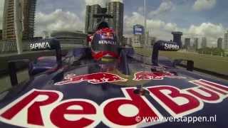 Max Verstappen in Scuderia Toro Rosso Formula 1, Erasmusbrug Rotterdam, VKV City Racing