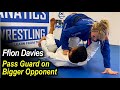 How to Pass Guard on Bigger Opponent - Knee Cut when Elevated by Ffion Davies