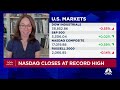 nasdaq notches record close above 17 000