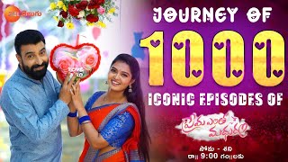 Journey Of 1000 Iconic Episodes of Prema Entha madhuram | Arya \u0026 Anu ❤️ | Zee Telugu