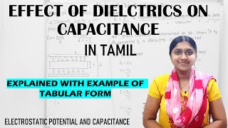 Effect Of Dielectrics On Capacitance | In Tamil | Class 12 | In Tabular Form | Electrostatics |