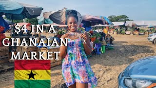 WHAT 4 DOLLARS CAN GET YOU IN A GHANA MARKET | IT CAN BE CHEAP TO LIVE HERE IN GHANA