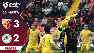 Vestel | Kayserispor (3-2) Konyaspor - Highlights/Özet | Trendyol Süper Lig - 2024/25