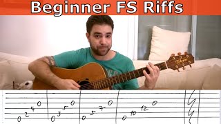 3 Beginner Fingerstyle Riff Exercises - Guitar Lesson Tutorial w/ TAB