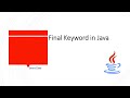 Learn Final Keyword in Java | EasyTechCode