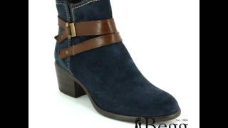 Tamaris Becka 72 25010-863 Navy suede ankle boots