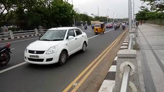 Traffic at Kamarajar Promenade, Marina Beach, Chennai