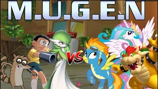 MUGEN Request 44: Gardevoir, Nobita Nobi, Rigby vs Spitfire, Princess Celestia, Bowser