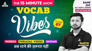 Vocab Vibes #67 | English Vocabulary for SSC, SBI Clerk, IBPS & Other Banking Exams | Parth Krishan