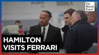 Lewis Hamilton visits Ferrari factory on his first day with new team