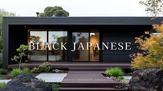 Shaded Perfection: Crafting Tranquility in Modern Japanese Black Minimalist Homes