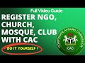 Register NGO, Church, Mosque, Association,Club with CAC in 2024// Incorporated Trustee with CAC
