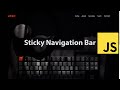 Sticky Navigation Bar | Vanilla JavaScript