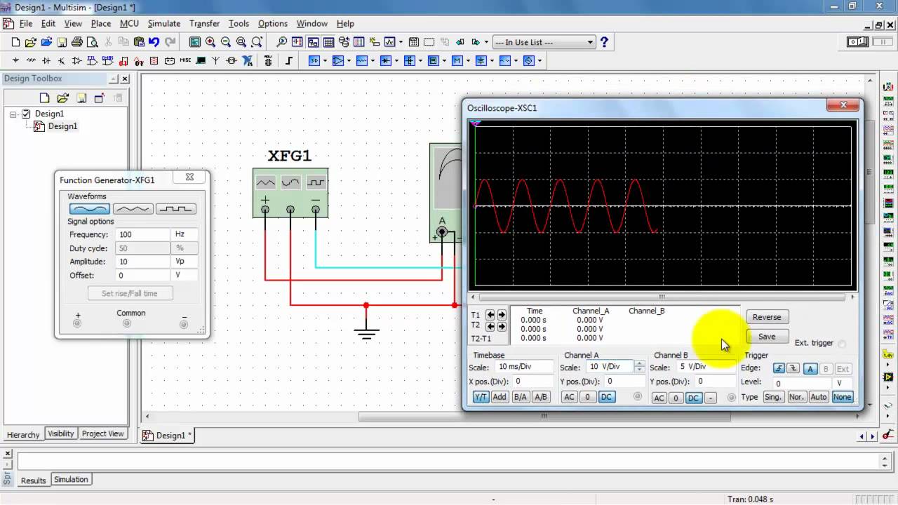 Ni Multisim Function Generator Youtube