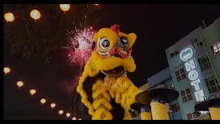 CNY2018 ~ [Cap Go Meh] 闹元宵#8 近拍森州文丁高桩舞狮 Acrobatic Lion Dance By Mantin@Jln Alor, KL (low angle shot)