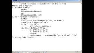 Data Driven framework in QTP part 1