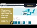 Webinar: What's new in Microsoft Dynamics 365 Business Central? (2022 Release Wave 2)