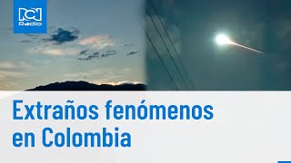 Extraña luz y nube de colores en Colombia