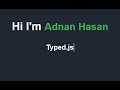 Typing with Typed.js - Simple jQuery Plugin Updated Tutorial - Bangla