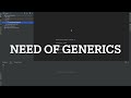 Java Generics lesson no.1 - The need of Generics in Java #java #generics